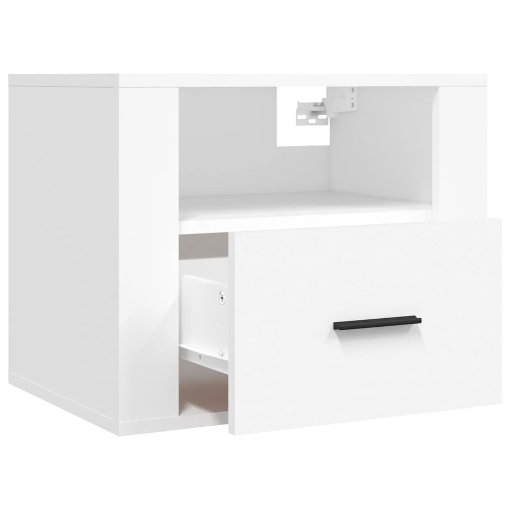 vidaXL Κομοδίνο Επιτοίχιο Λευκό 50 x 36 x 40 εκ.