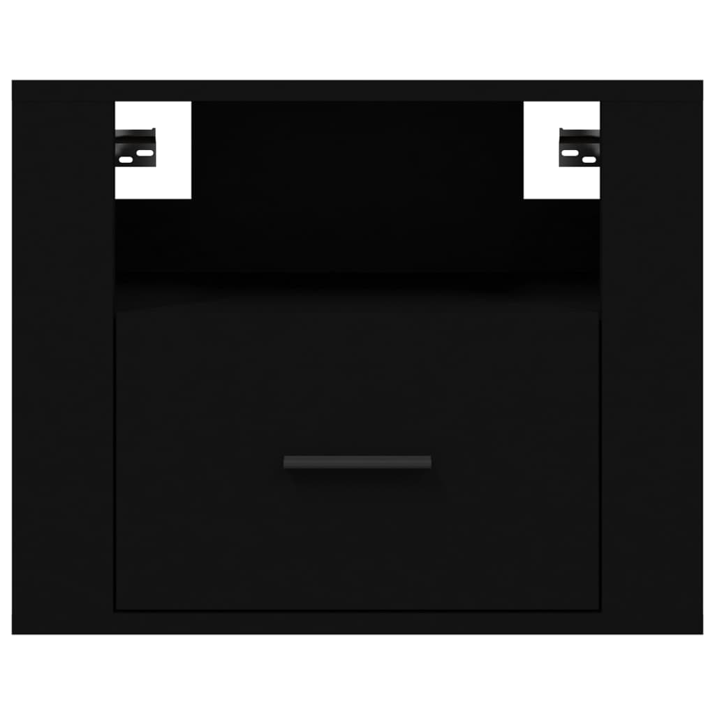 vidaXL Κομοδίνα Επιτοίχια 2 τεμ. Μαύρα 50x36x40 εκ.