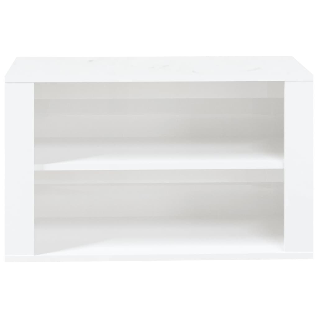 vidaXL Παπουτσοθήκη Γυαλιστερό Λευκό 75x35x45 εκ. Επεξεργασμένο Ξύλο
