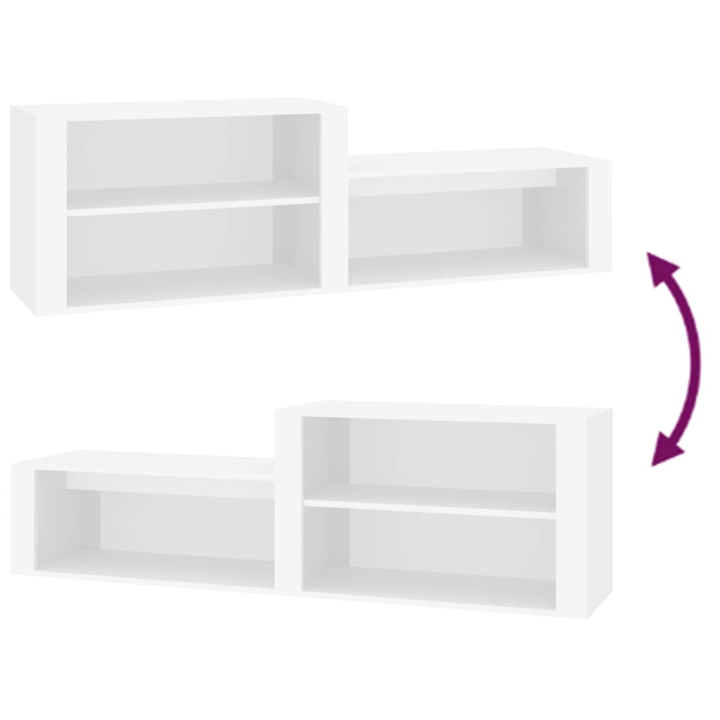 vidaXL Παπουτσοθήκη Λευκή 150 x 35 x 45 εκ. από Επεξεργασμένο Ξύλο