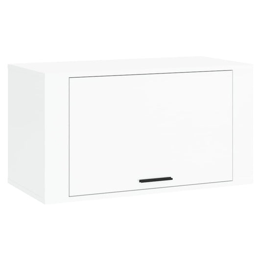 vidaXL Παπουτσοθήκη Επιτοίχια Γυαλ. Λευκό 70x35x38 εκ. Επεξ. Ξύλο