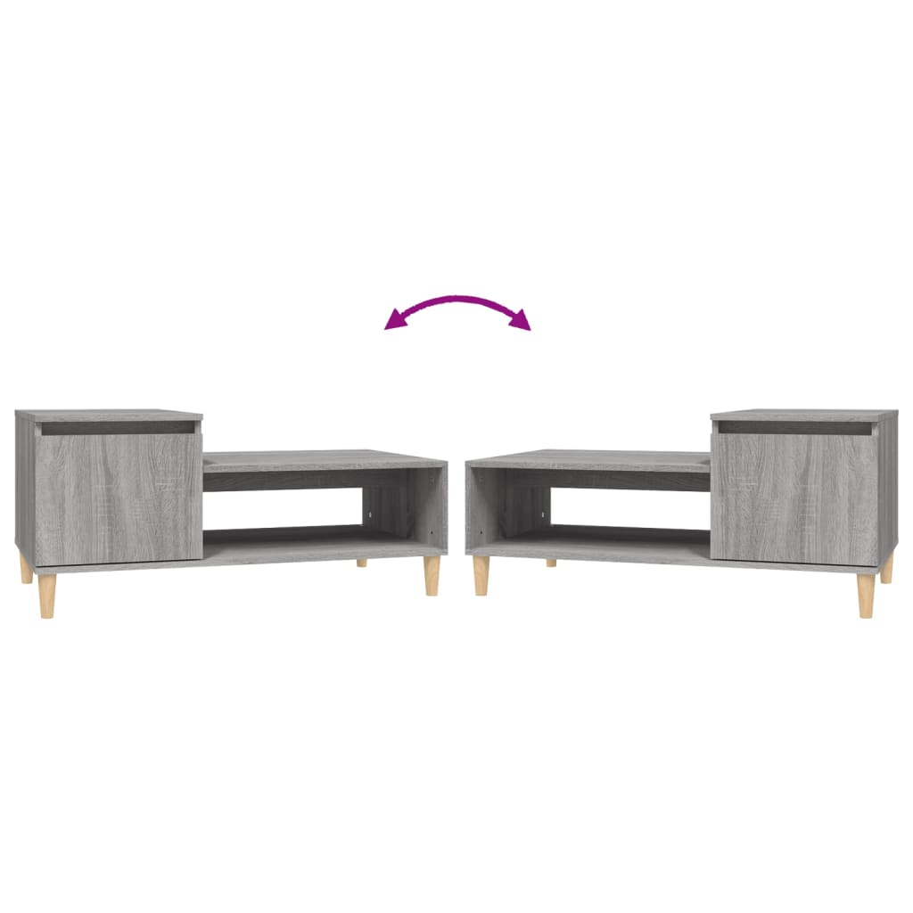 vidaXL Τραπεζάκι Σαλονιού Γκρι Sonoma 100x50x45 εκ. Επεξεργασμένο Ξύλο