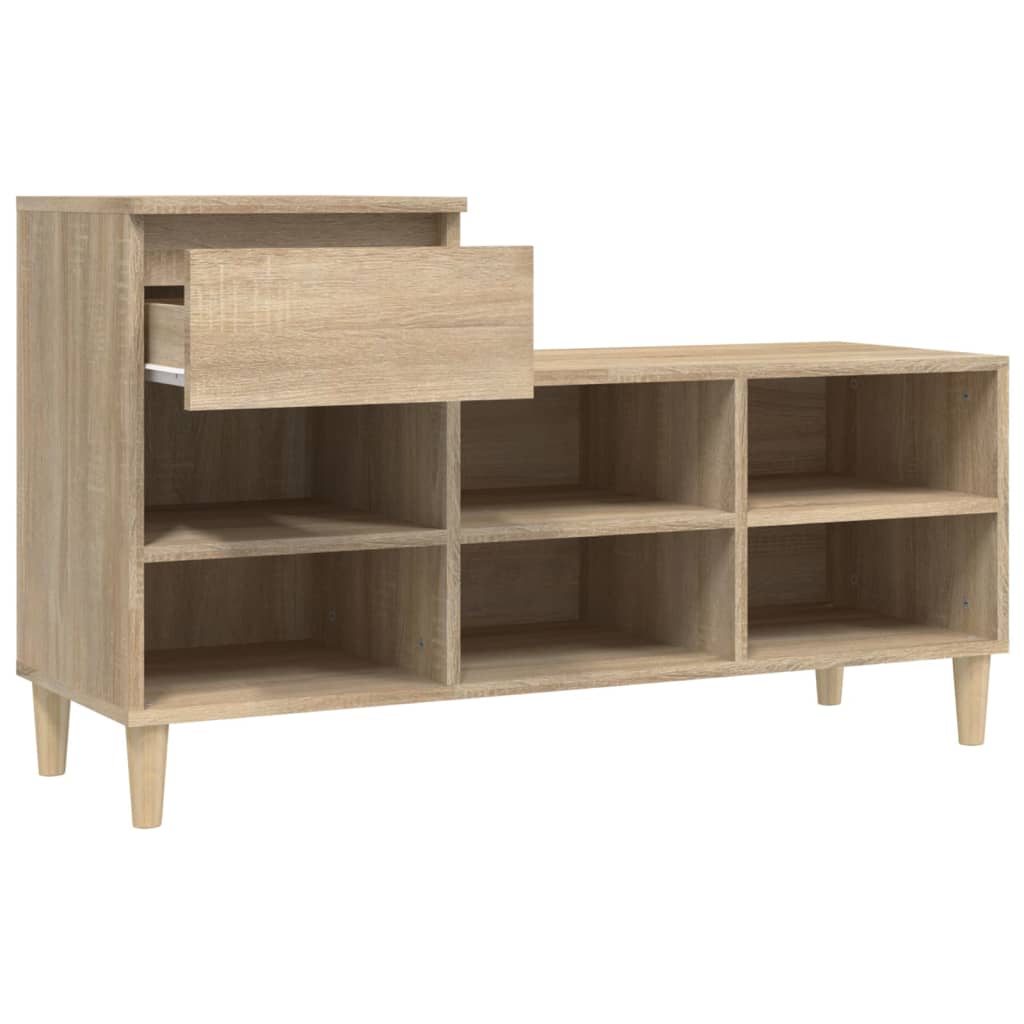 vidaXL Παπουτσοθήκη Sonoma Δρυς 102x36x60 εκ. από Επεξεργασμένο Ξύλο