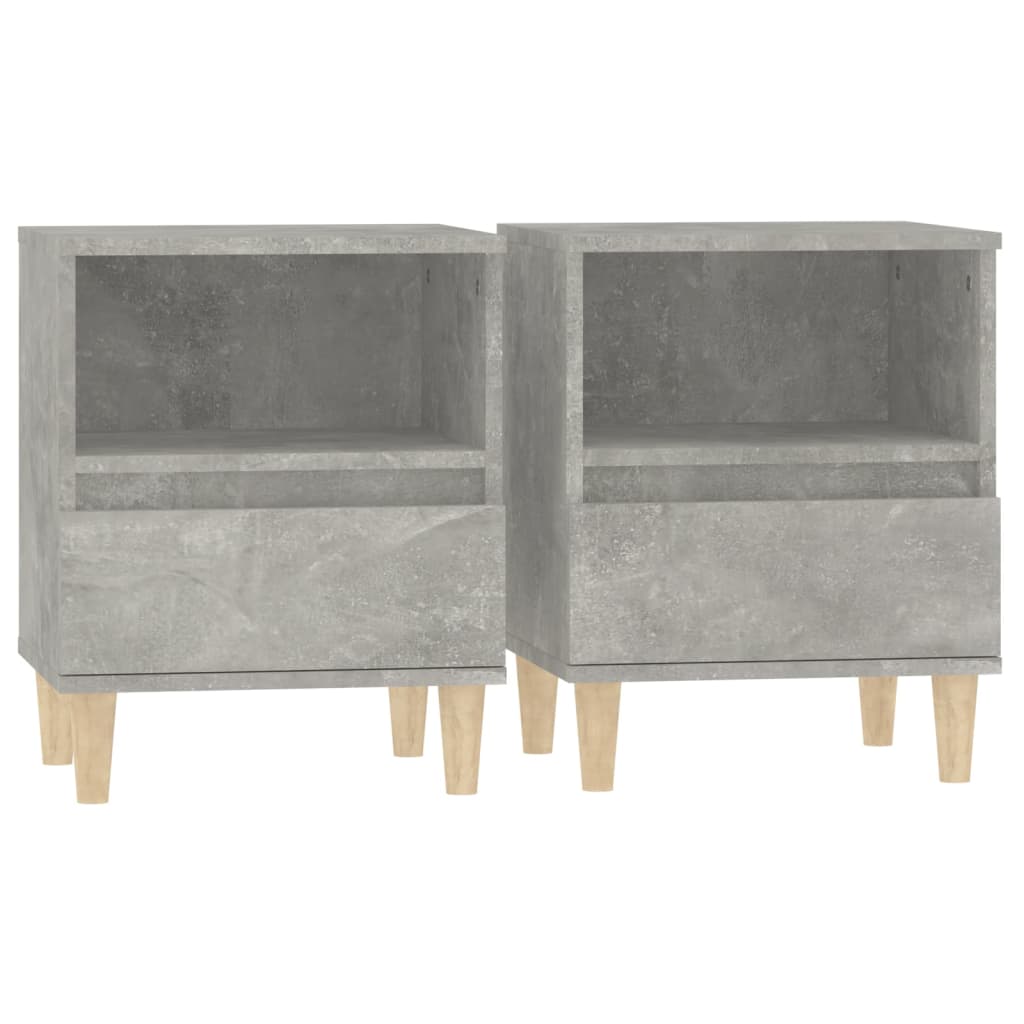 vidaXL Κομοδίνα 2 τεμ. Γκρι Σκυροδέματος 40 x 35 x 50εκ.