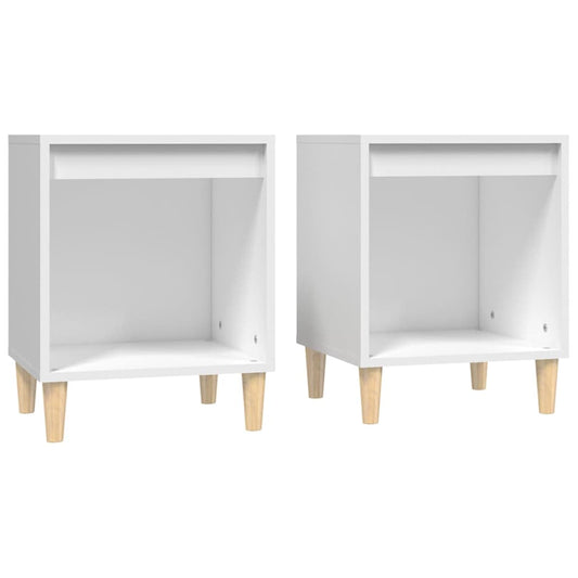 vidaXL Κομοδίνα 2 τεμ. Λευκά 40 x 35 x 50 εκ.