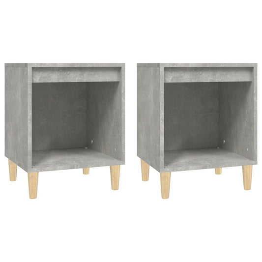vidaXL Κομοδίνα 2 τεμ. Γκρι Σκυροδέματος 40 x 35 x 50εκ.