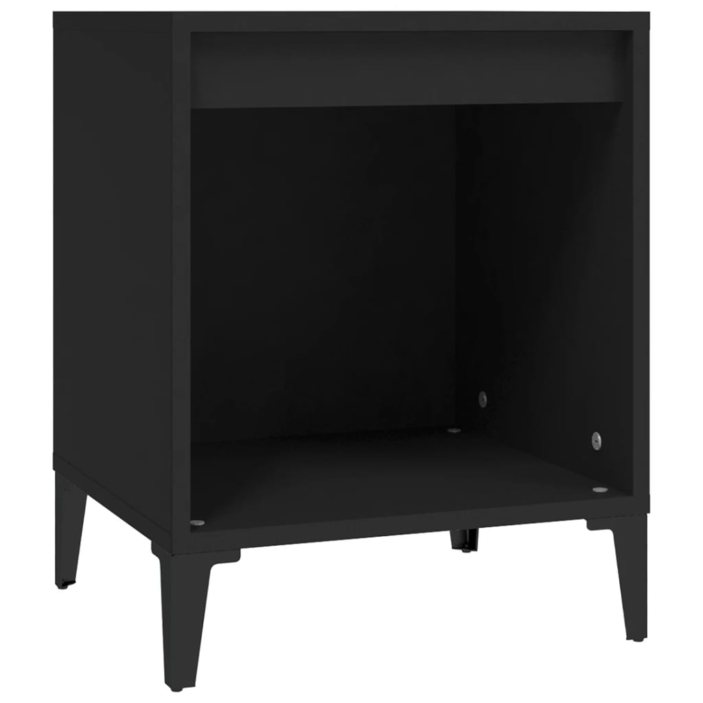 vidaXL Κομοδίνα 2 τεμ. Μαύρα 40 x 35 x 50 εκ.
