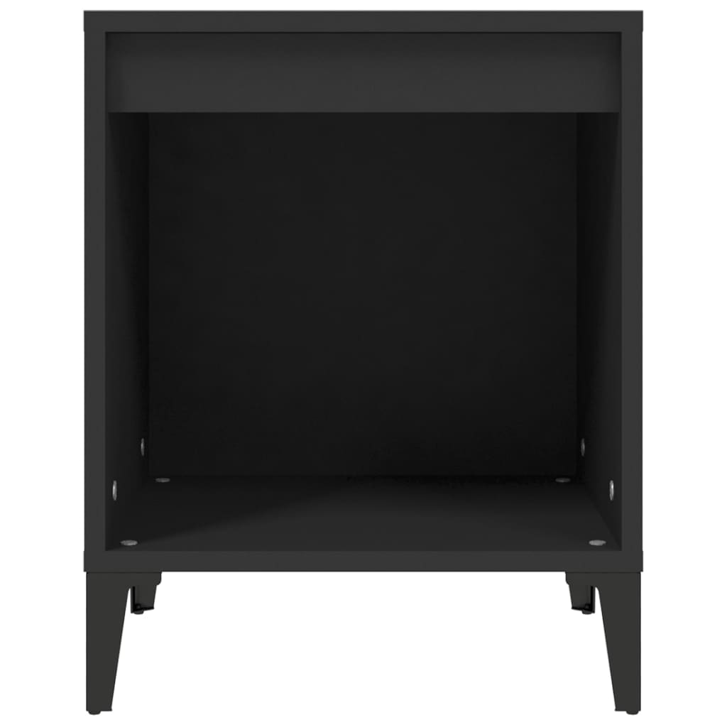 vidaXL Κομοδίνα 2 τεμ. Μαύρα 40 x 35 x 50 εκ.