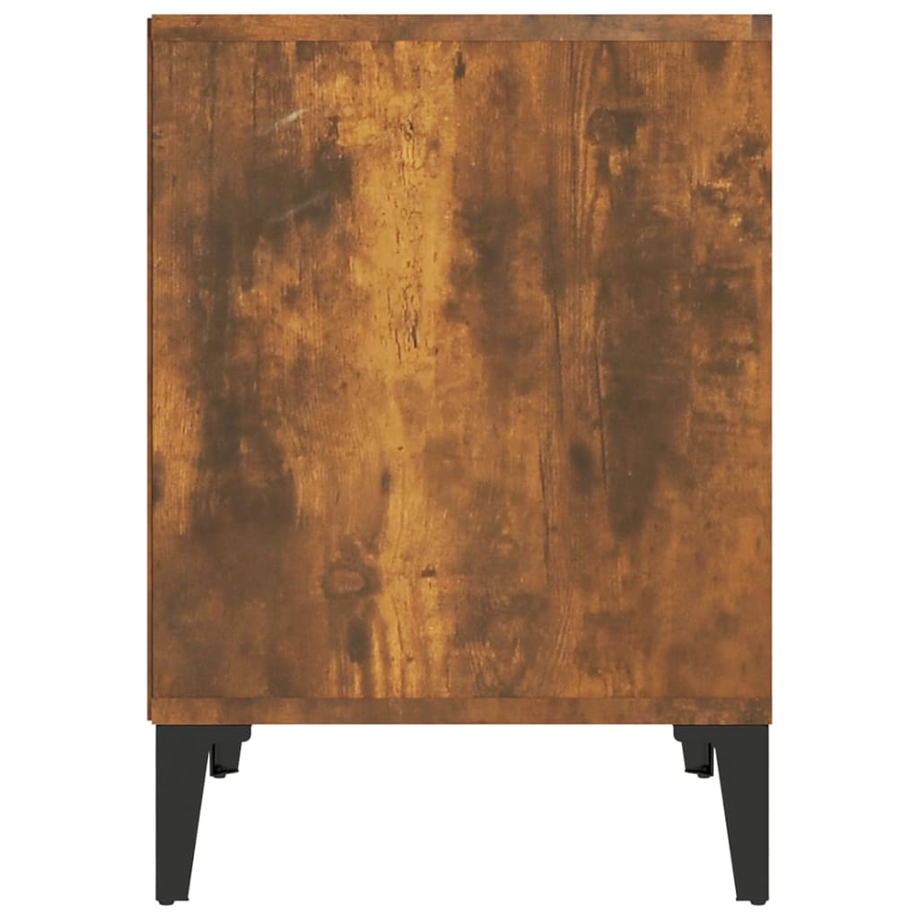 vidaXL Κομοδίνα 2 τεμ. Καπνιστή Δρυς 40 x 35 x 50 εκ.