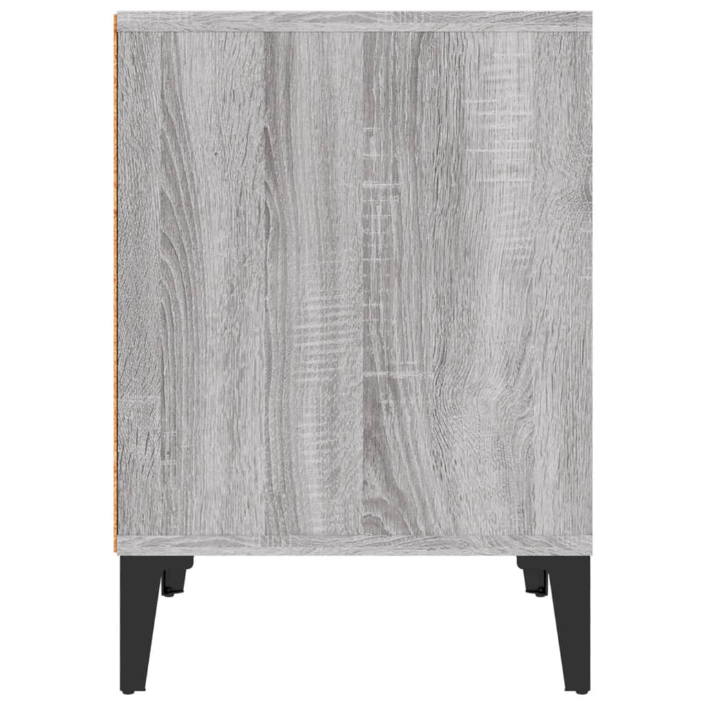 vidaXL Κομοδίνα 2 Τεμ. Γκρι Sonoma 40x35x50 εκ.