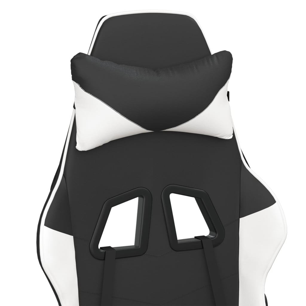 vidaXL Καρέκλα Gaming Μαύρο/Λευκό από Συνθετικό Δέρμα