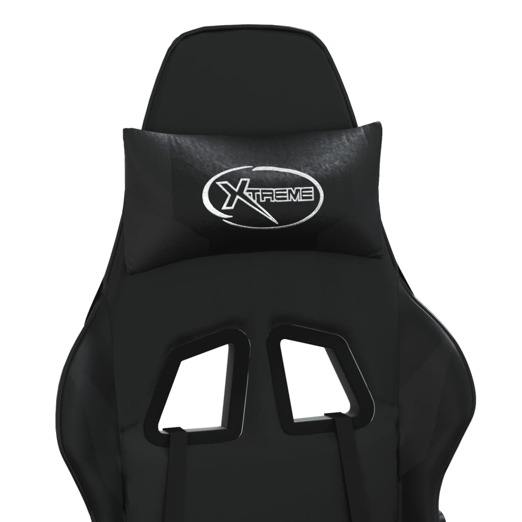 vidaXL Καρέκλα Gaming Μαύρη από Συνθετικό Δέρμα