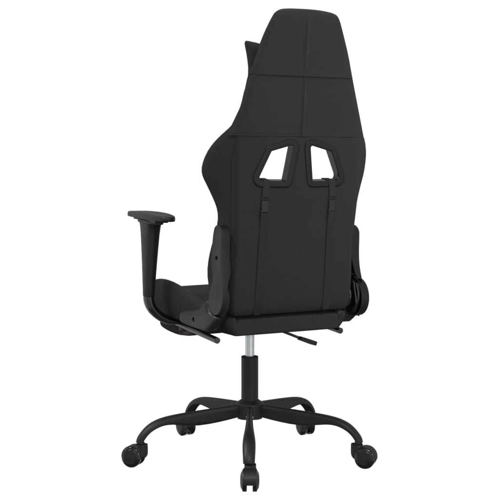 vidaXL Καρέκλα Gaming Μαύρο/Παραλλαγή Ύφασμα με Υποπόδιο