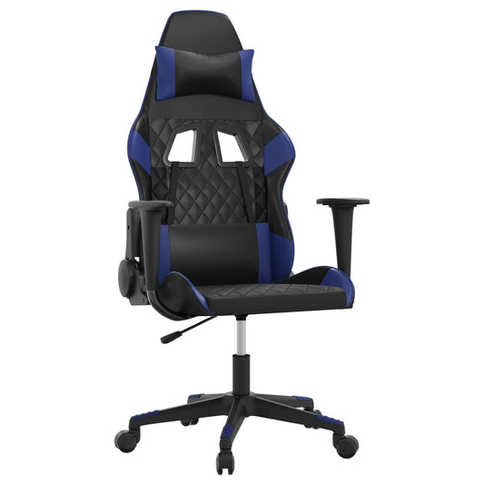 vidaXL Καρέκλα Gaming Μαύρο/Μπλε από Συνθετικό Δέρμα