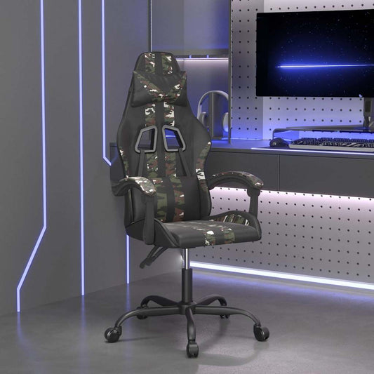 vidaXL Καρέκλα Gaming Μαύρο/Παραλλαγή από Συνθετικό Δέρμα