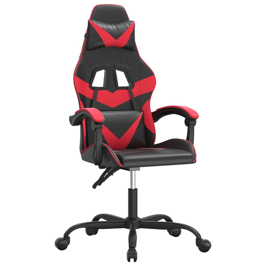 vidaXL Καρέκλα Gaming Μασάζ Μαύρο/Κόκκινο από Συνθετικό Δέρμα