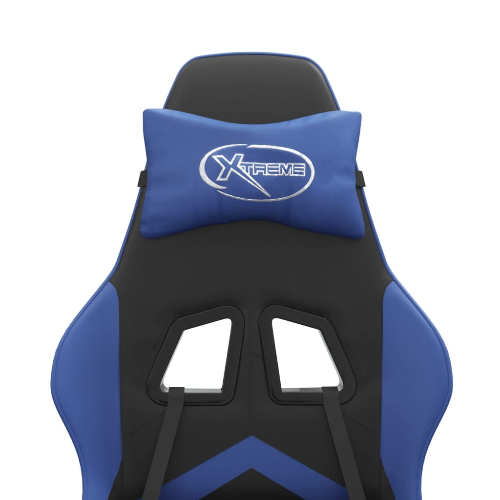 vidaXL Καρέκλα Gaming Μαύρο/Μπλε από Συνθετικό Δέρμα