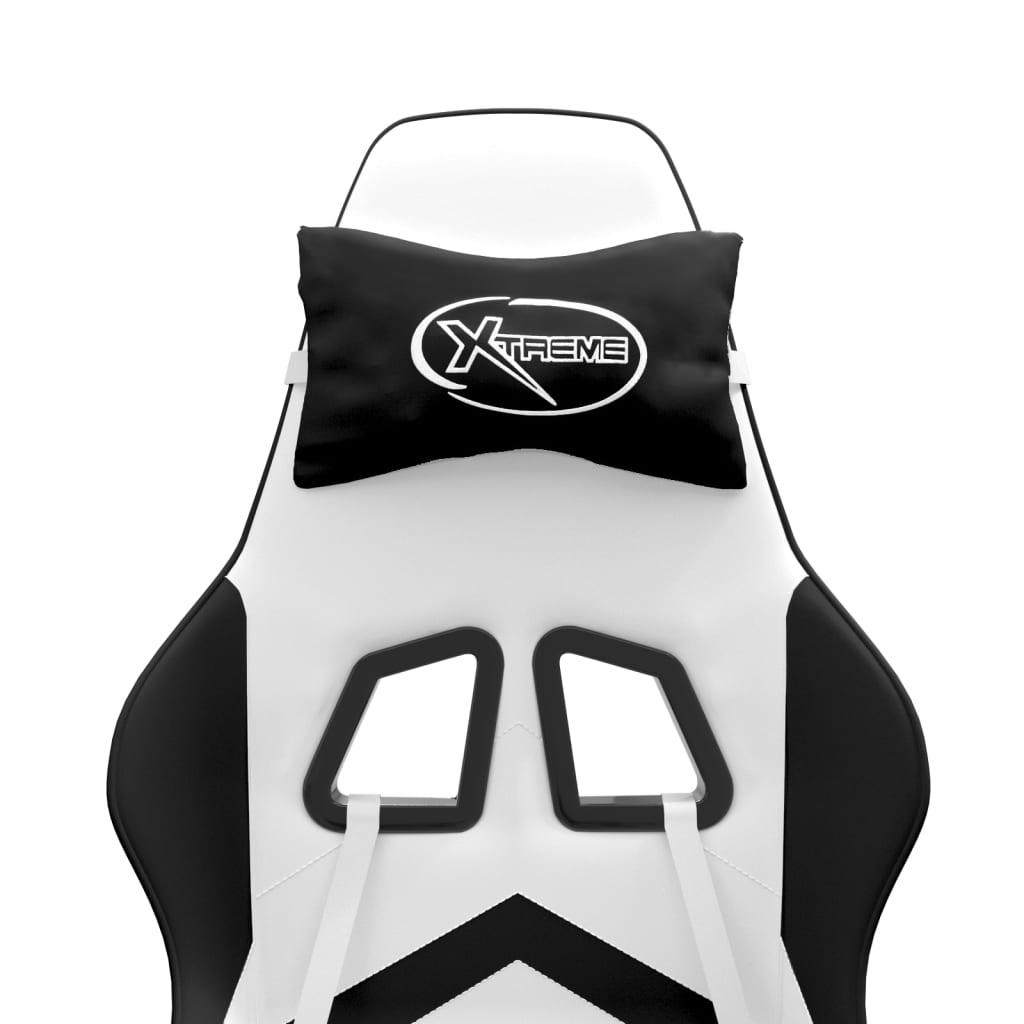 vidaXL Καρέκλα Gaming Λευκό/Μαύρο από Συνθετικό Δέρμα