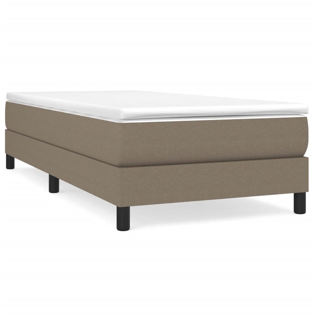 vidaXL Σκελετός Κρεβατιού με Ελατήρια Taupe 80x200 εκ. Υφασμάτινο
