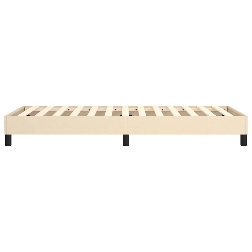 vidaXL Σκελετός Κρεβατιού με Ελατήρια Κρέμα 80x200 cm Ύφασμα