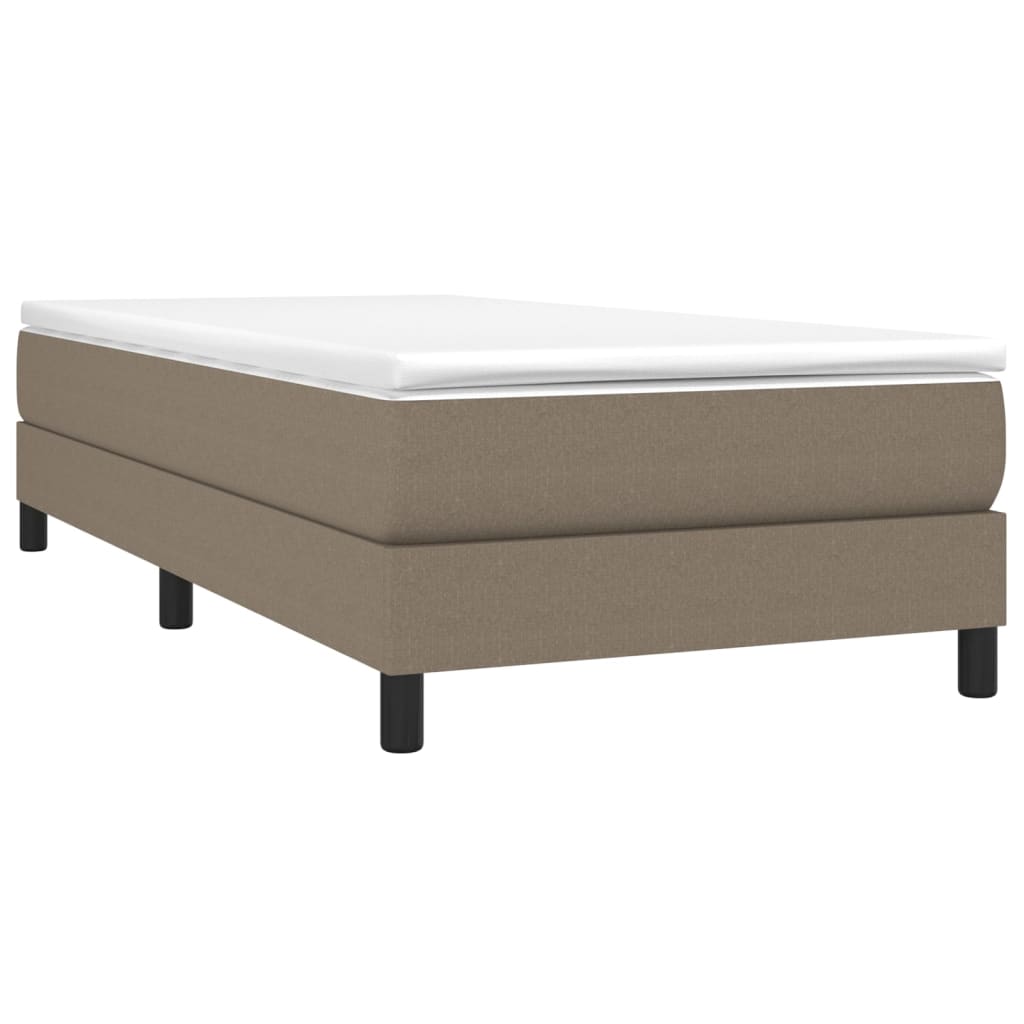 vidaXL Σκελετός Κρεβατιού με Ελατήρια Taupe 90x190 εκ. Υφασμάτινο