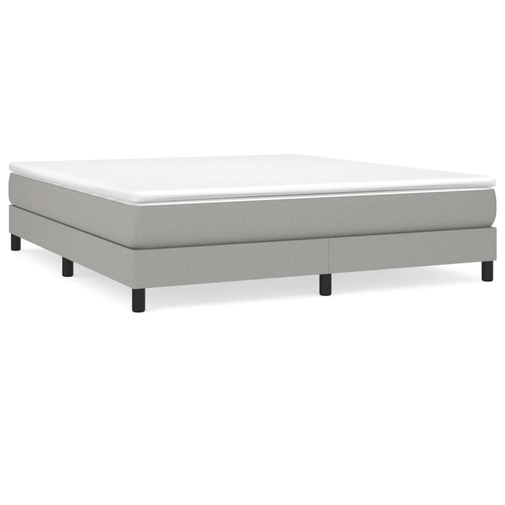 vidaXL Σκελετός Κρεβατιού με Ελατήρια Αν. Γκρι 180x200 εκ.Υφασμάτινο
