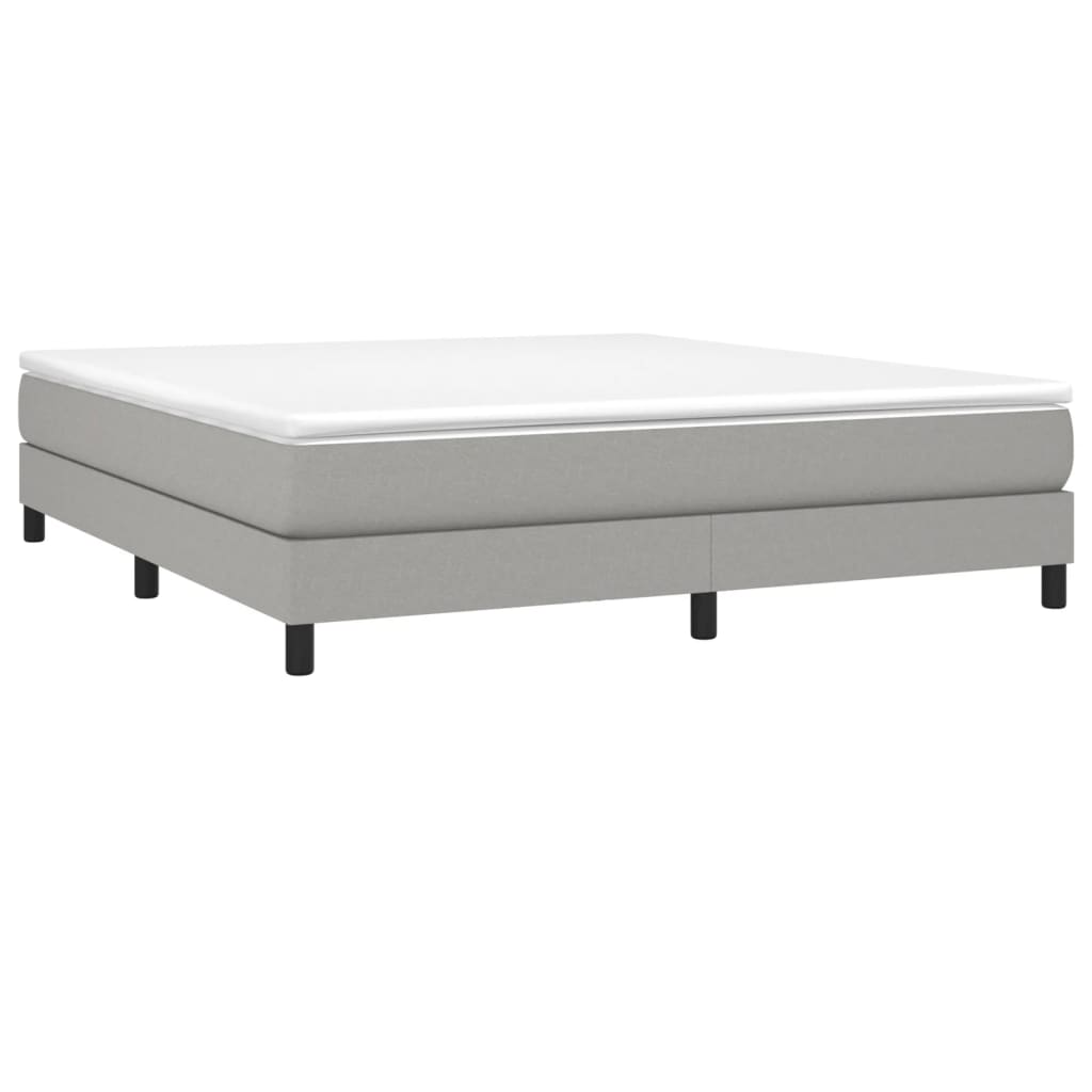 vidaXL Σκελετός Κρεβατιού με Ελατήρια Αν. Γκρι 180x200 εκ.Υφασμάτινο