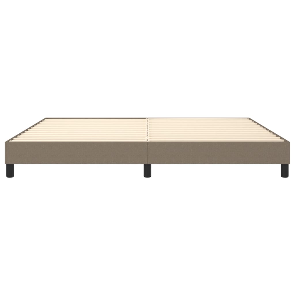 vidaXL Σκελετός Κρεβατιού με Ελατήρια Taupe 200x200 εκ.Υφασμάτινο