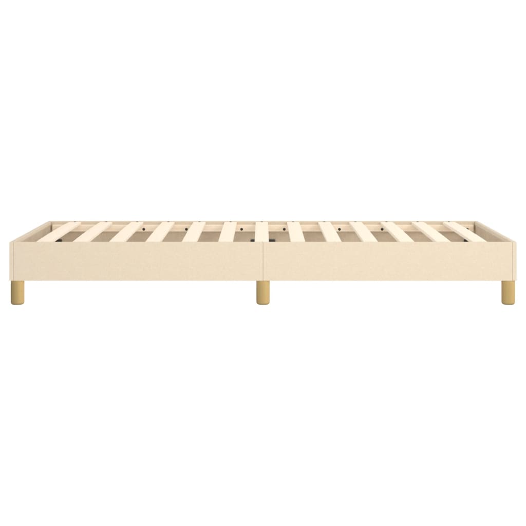 vidaXL Σκελετός Κρεβατιού με Ελατήρια Κρέμα 80x200 cm Ύφασμα