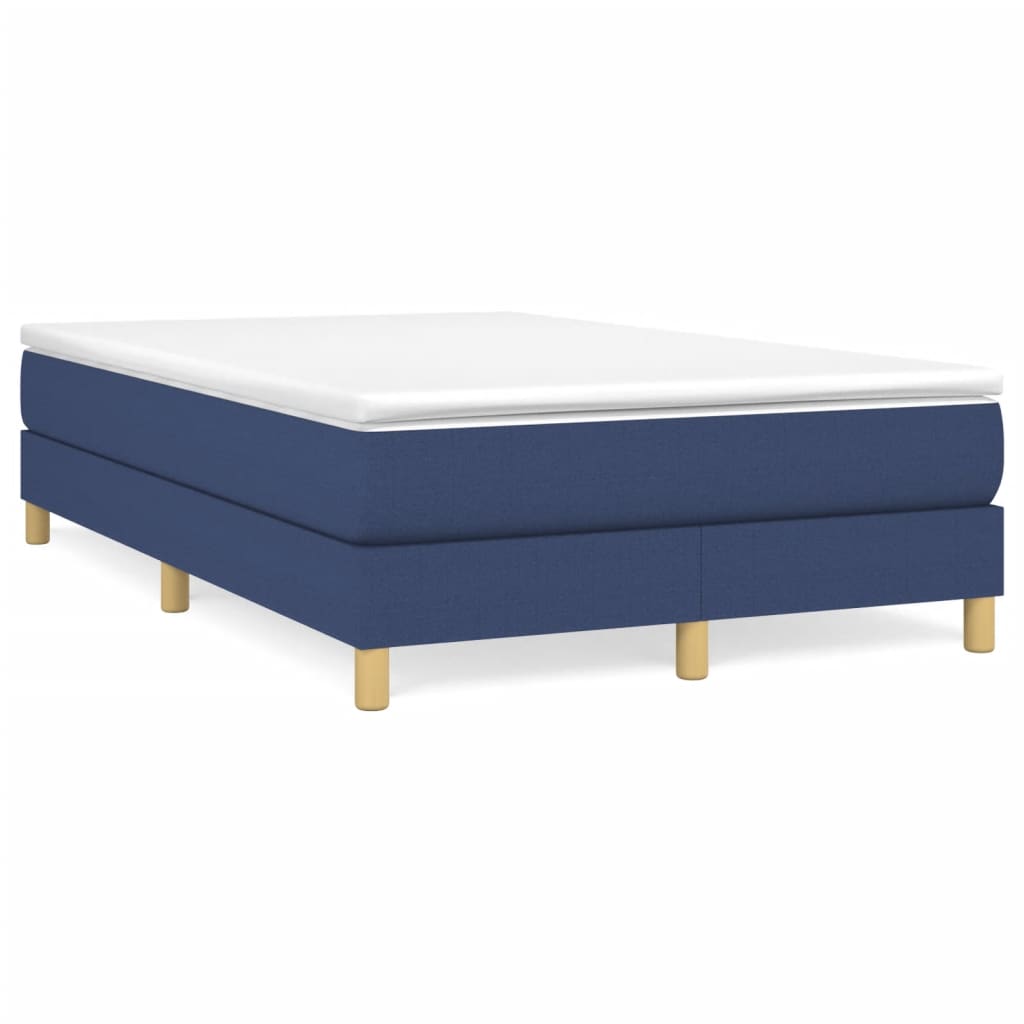 vidaXL Σκελετός Κρεβατιού με Ελατήρια μπλε 120x200cm ύφασμα