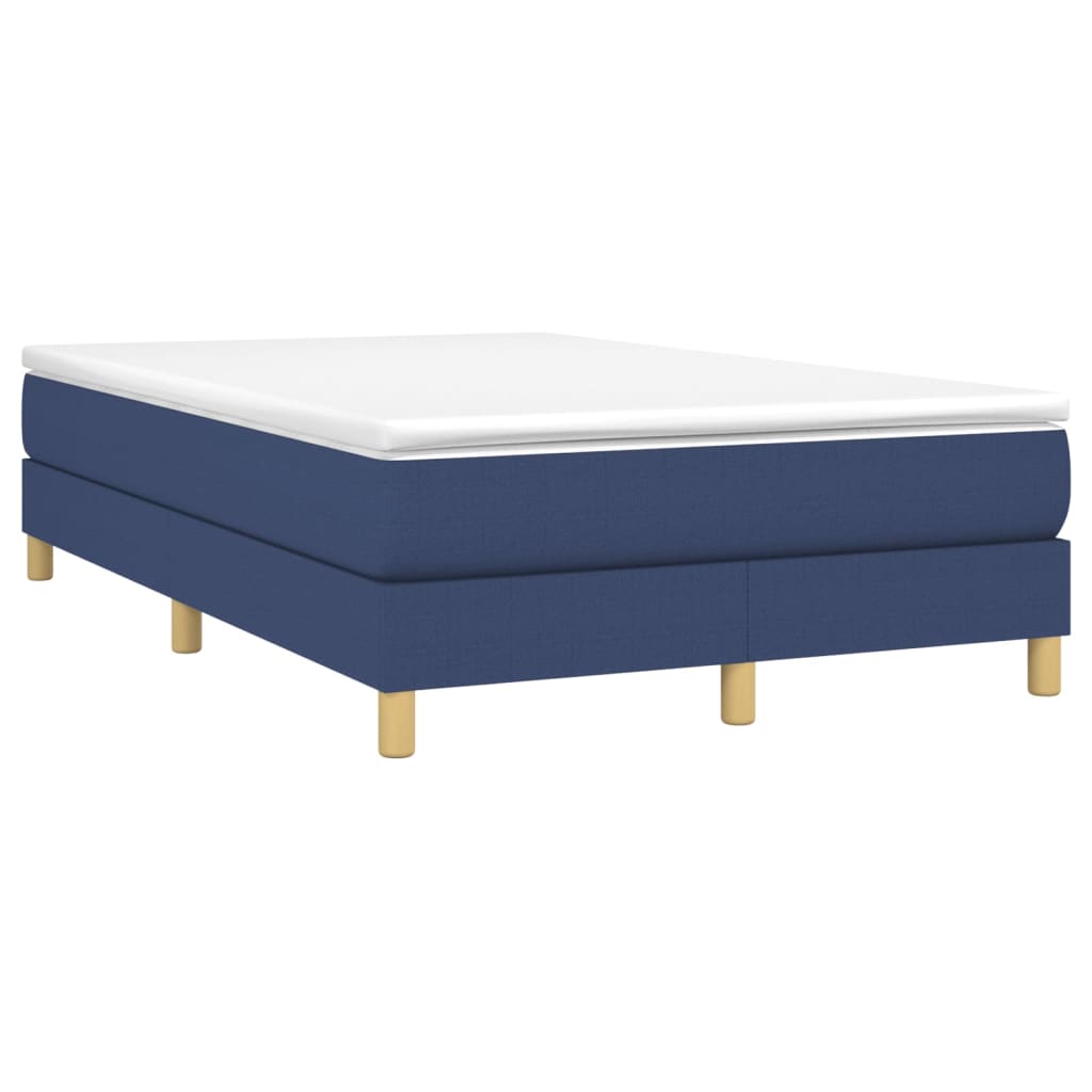vidaXL Σκελετός Κρεβατιού με Ελατήρια μπλε 120x200cm ύφασμα