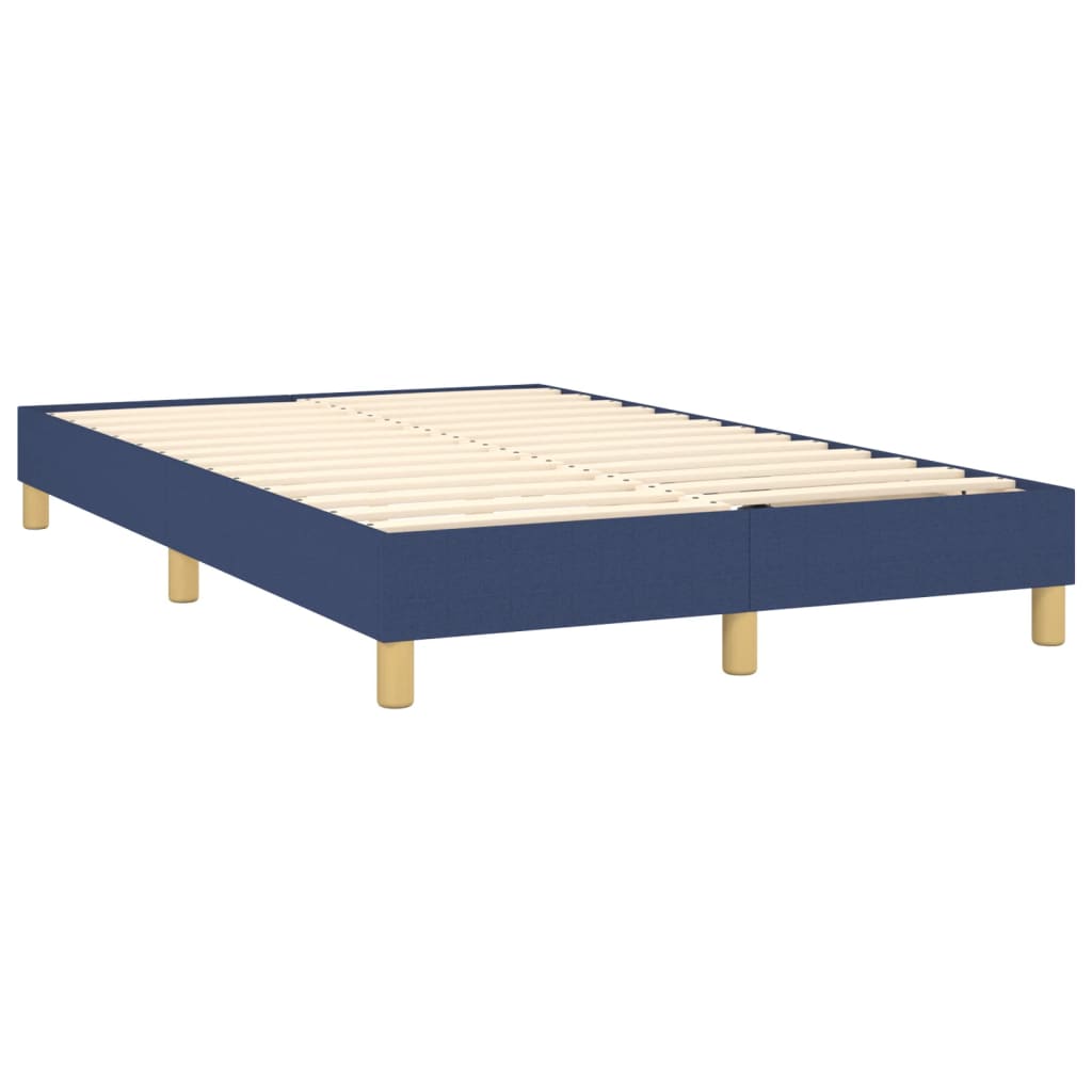 vidaXL Σκελετός Κρεβατιού με Ελατήρια μπλε 120x200cm ύφασμα