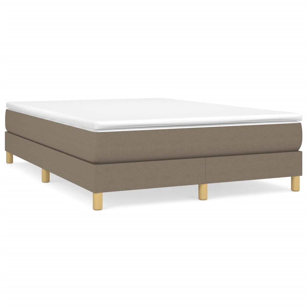 vidaXL Σκελετός Κρεβατιού με Ελατήρια Taupe 140x190 εκ. Υφασμάτινο