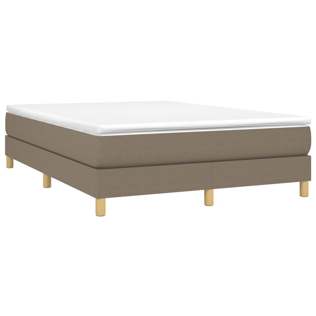 vidaXL Σκελετός Κρεβατιού με Ελατήρια Taupe 140x190 εκ. Υφασμάτινο