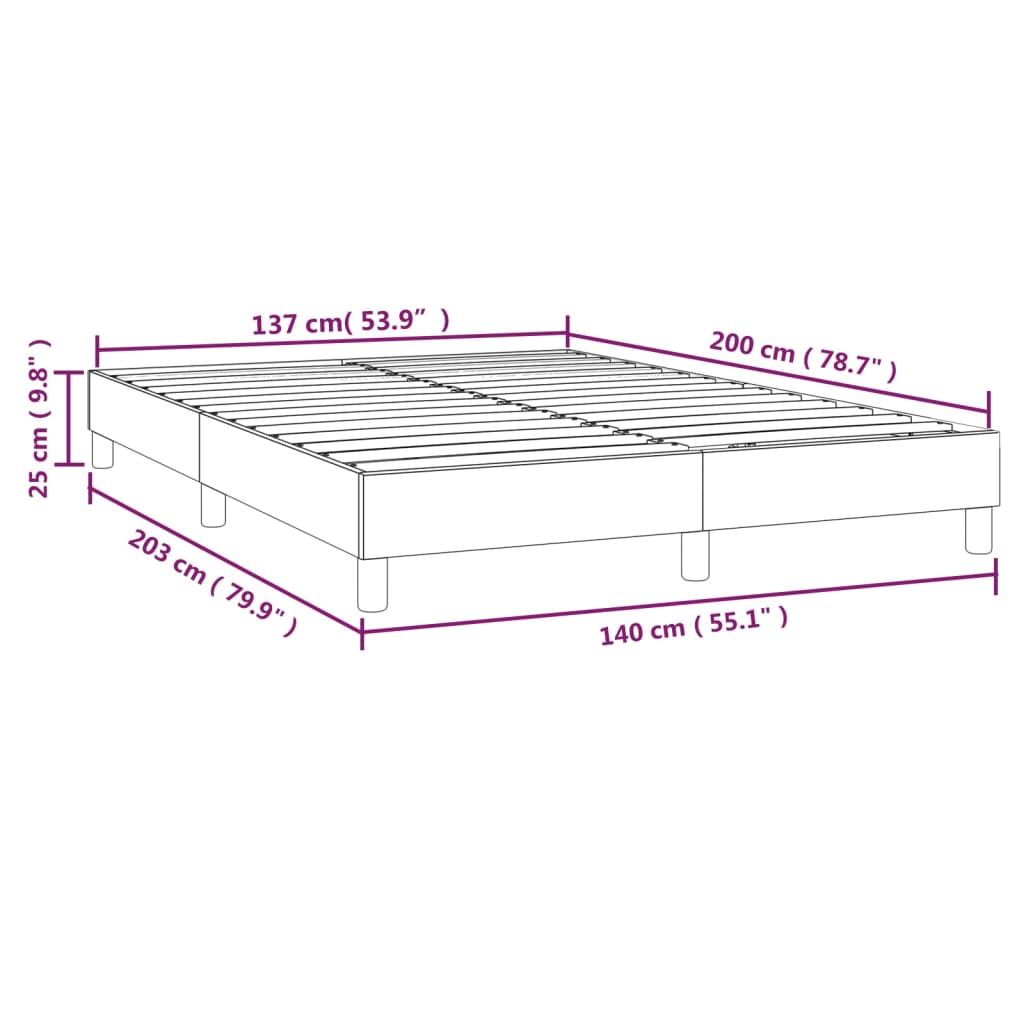 vidaXL Σκελετός Κρεβατιού με Ελατήρια Κρεμ 140x200 εκ.Υφασμάτινο