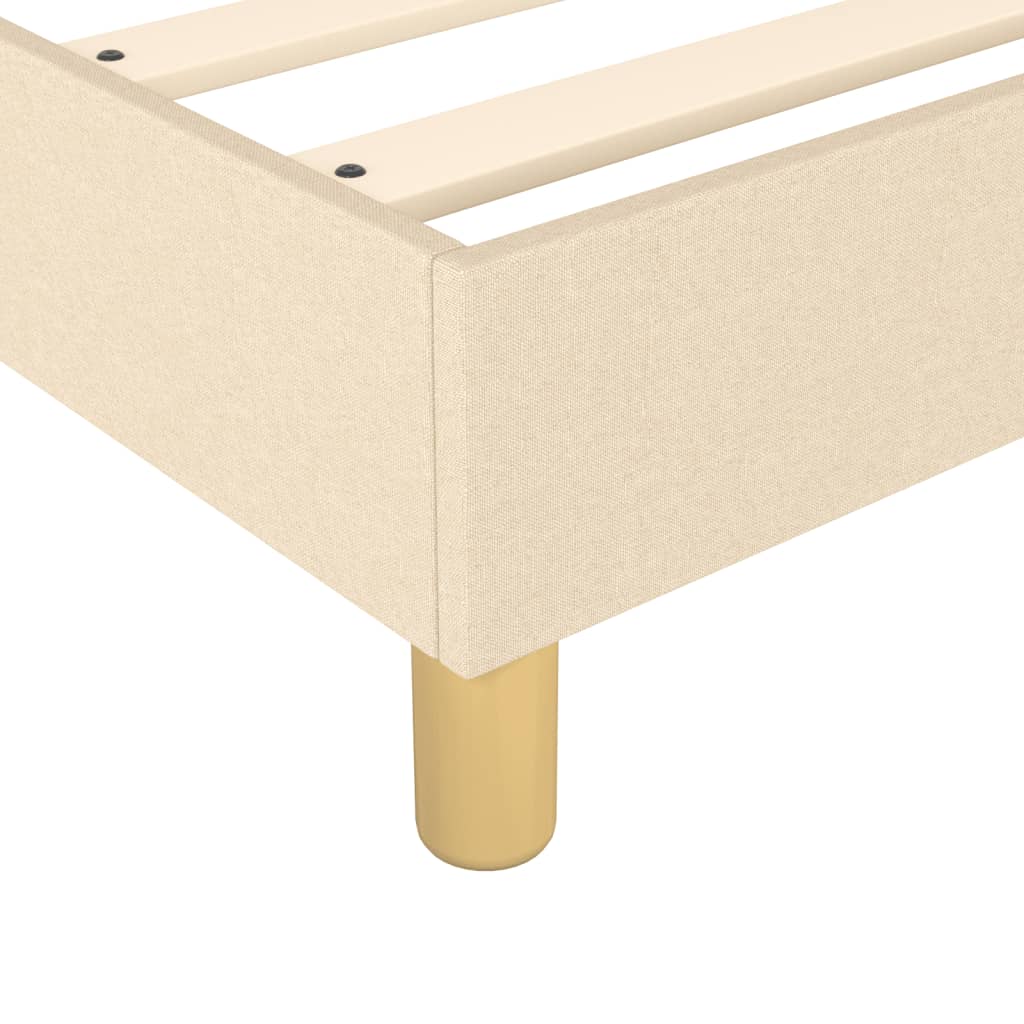 vidaXL Σκελετός Κρεβατιού με Ελατήρια Κρεμ 180x200 εκ. Υφασμάτινο