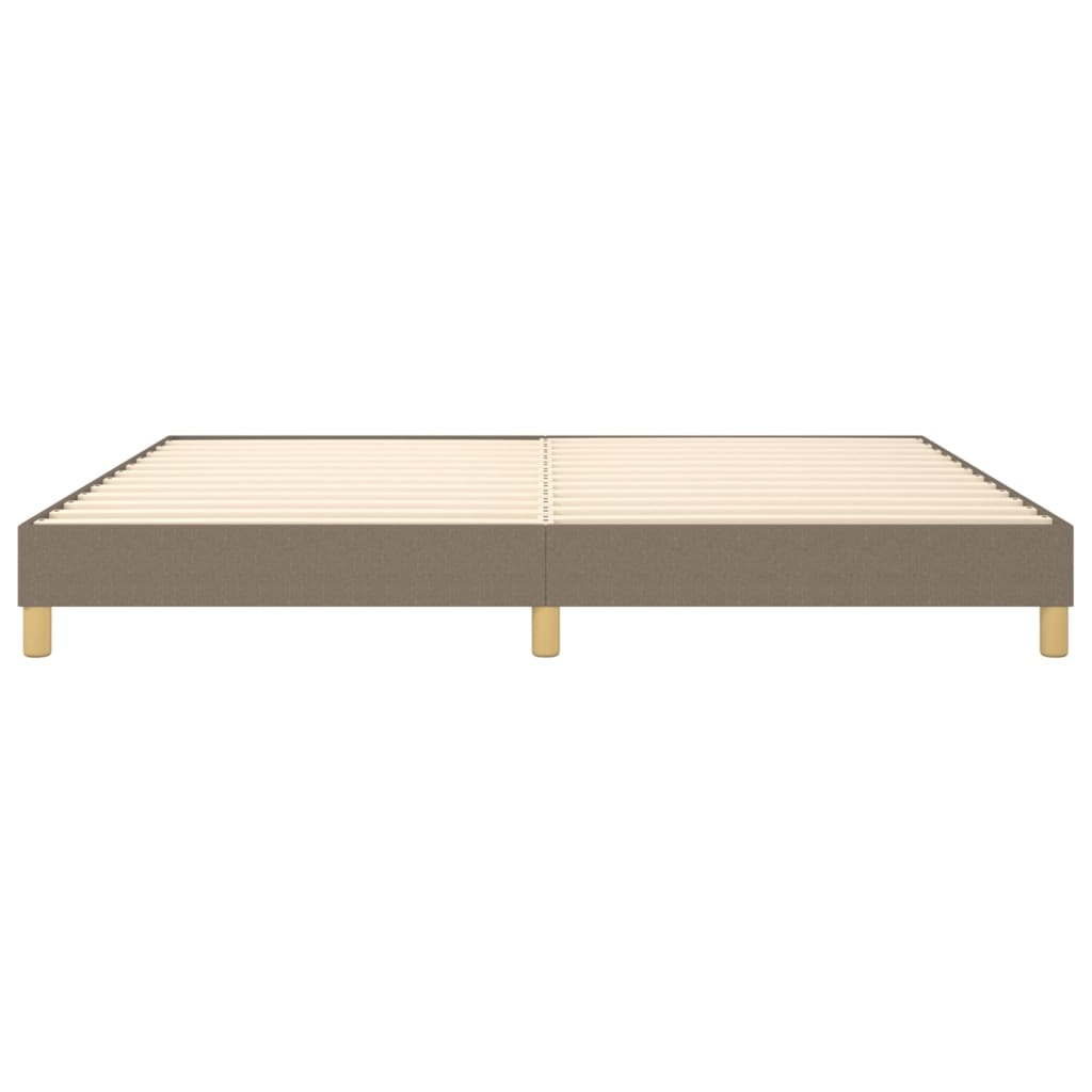 vidaXL Σκελετός Κρεβατιού με Ελατήρια Taupe 200x200 εκ.Υφασμάτινο