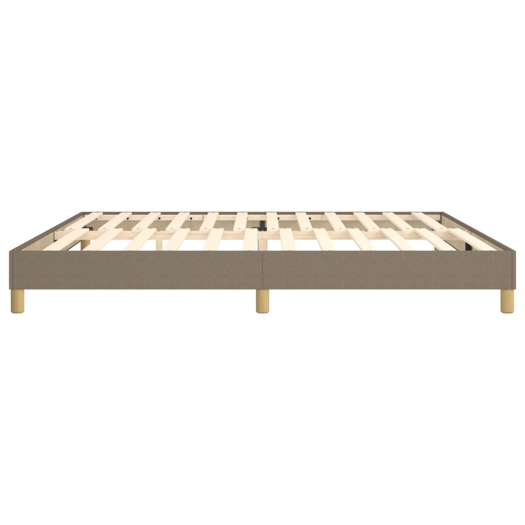 vidaXL Σκελετός Κρεβατιού με Ελατήρια Taupe 200x200 εκ.Υφασμάτινο