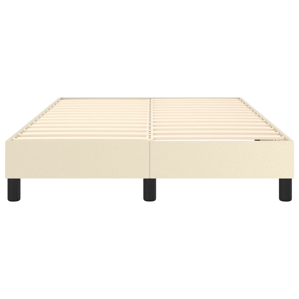 vidaXL Σκελετός Κρεβατιού με Ελατήρια Κρεμ 120 x 200 εκ. από Συνθετικό Δέρμα