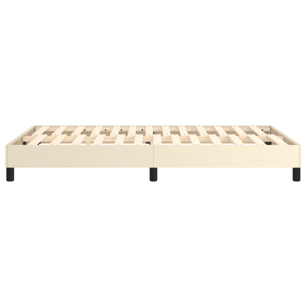 vidaXL Σκελετός Κρεβατιού με Ελατήρια Κρεμ 120 x 200 εκ. από Συνθετικό Δέρμα