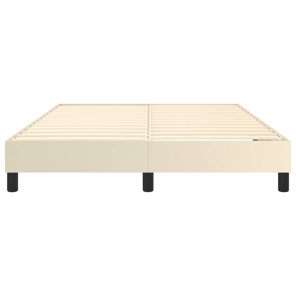 vidaXL Σκελετός Κρεβατιού με Ελατήρια Κρεμ 140x200 εκ. από Συνθετικό Δέρμα