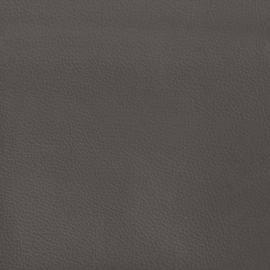 vidaXL Σκελετός Κρεβατιού με Ελατήρια Γκρι 140x200 εκ. από Συνθετικό Δέρμα