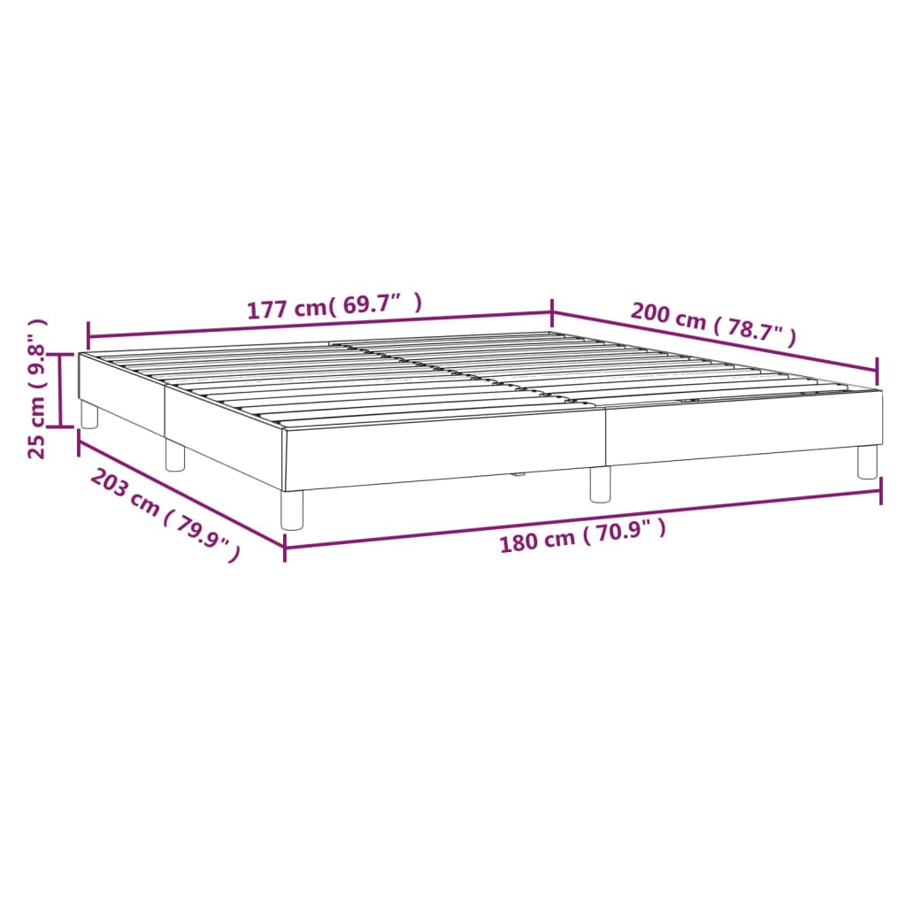 vidaXL Σκελετός Κρεβατιού με Ελατήρια Λευκό 180x200 εκ. από Συνθετικό Δέρμα