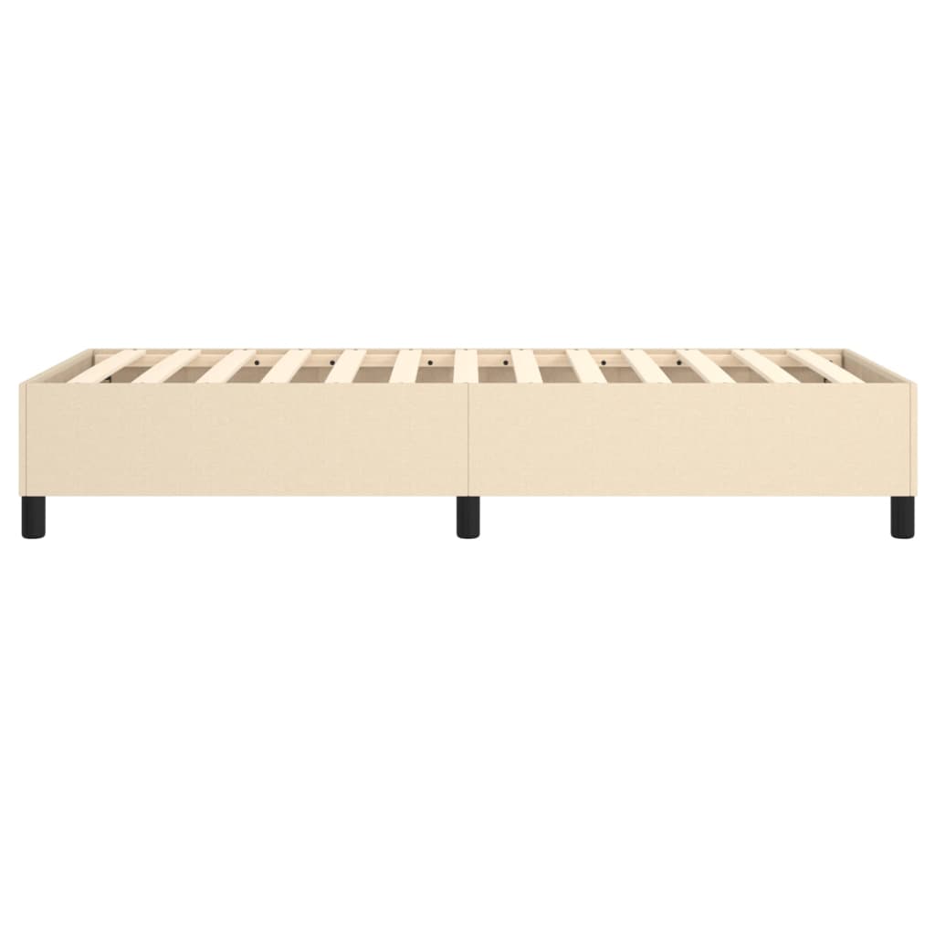 vidaXL Σκελετός Κρεβατιού με Ελατήρια Κρέμα 80x200 cm Ύφασμα
