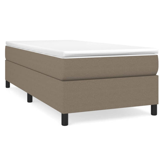 vidaXL Σκελετός Κρεβατιού με Ελατήρια Taupe 90x190 εκ. Υφασμάτινο