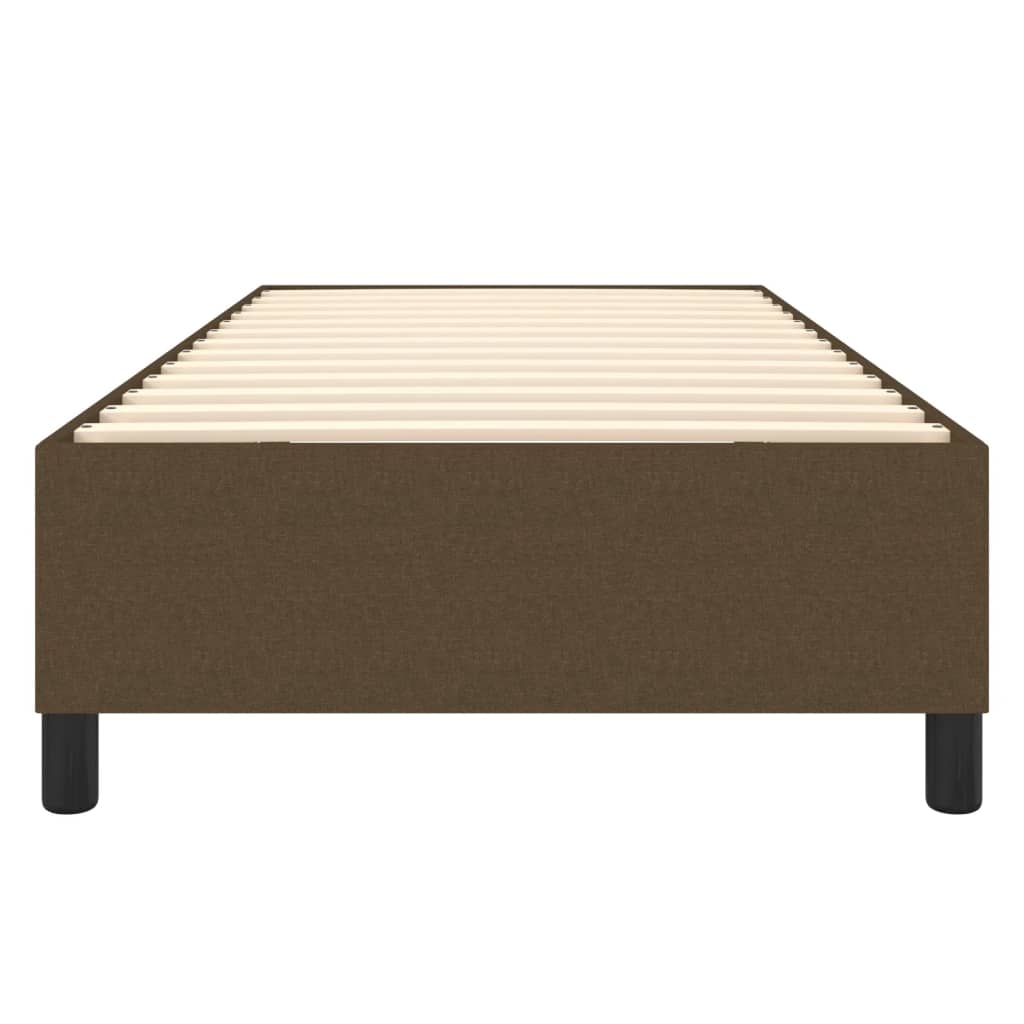 vidaXL Σκελετός Κρεβατιού με Ελατήρια Σκ. Καφέ 90x200 εκ. Υφασμάτινο
