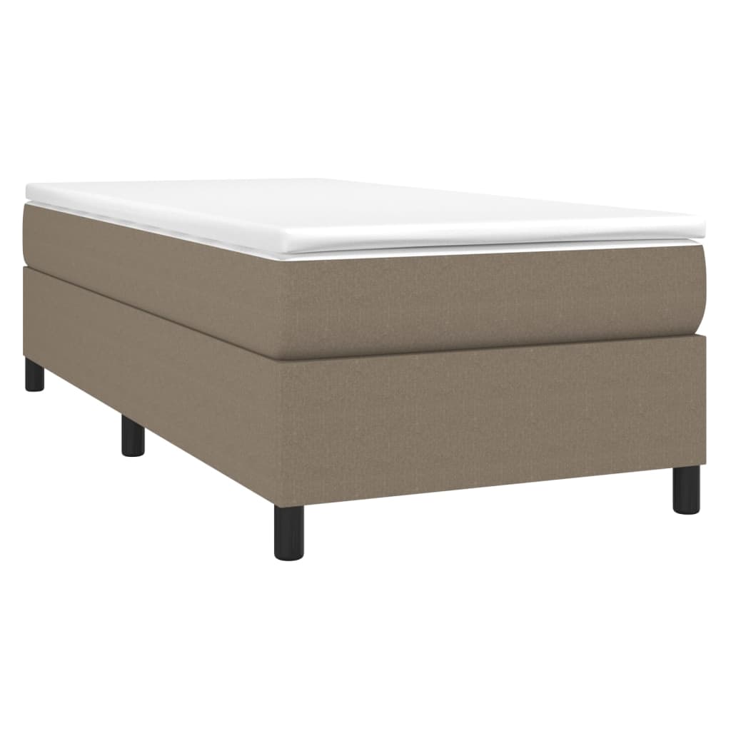 vidaXL Σκελετός Κρεβατιού με Ελατήρια Taupe 100 x 200 εκ. Υφασμάτινο