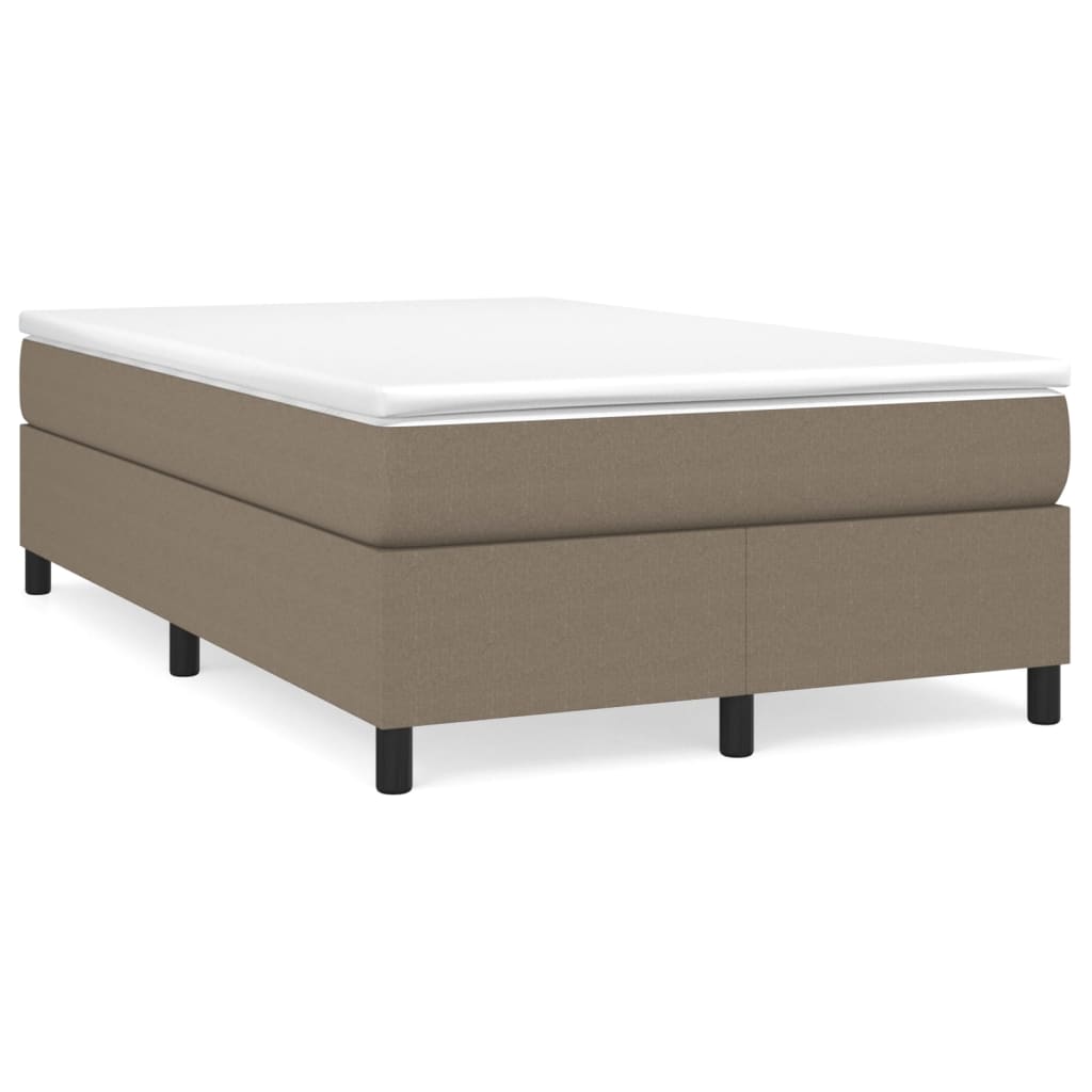 vidaXL Σκελετός Κρεβατιού με Ελατήρια Taupe 120x200 εκ. Υφασμάτινο