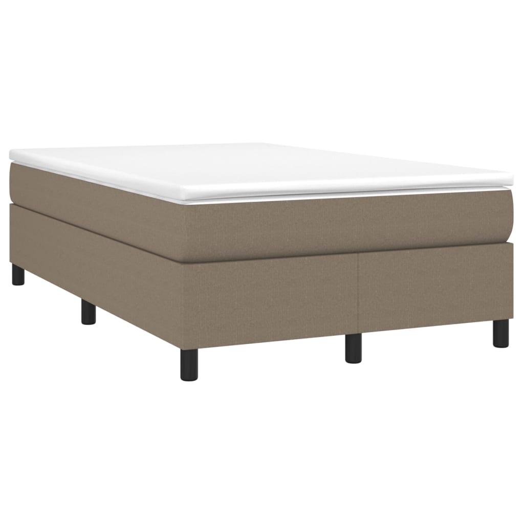 vidaXL Σκελετός Κρεβατιού με Ελατήρια Taupe 120x200 εκ. Υφασμάτινο