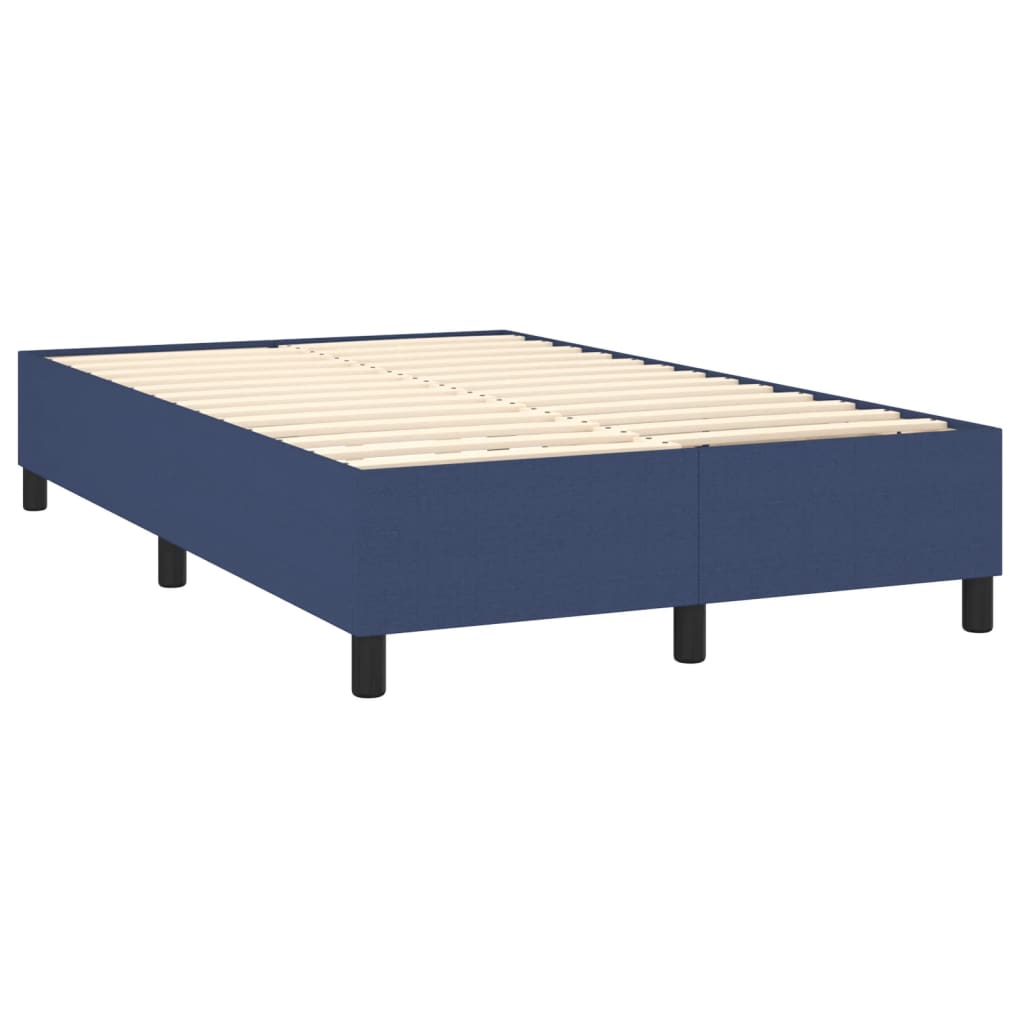vidaXL Σκελετός Κρεβατιού με Ελατήρια μπλε 120x200cm ύφασμα
